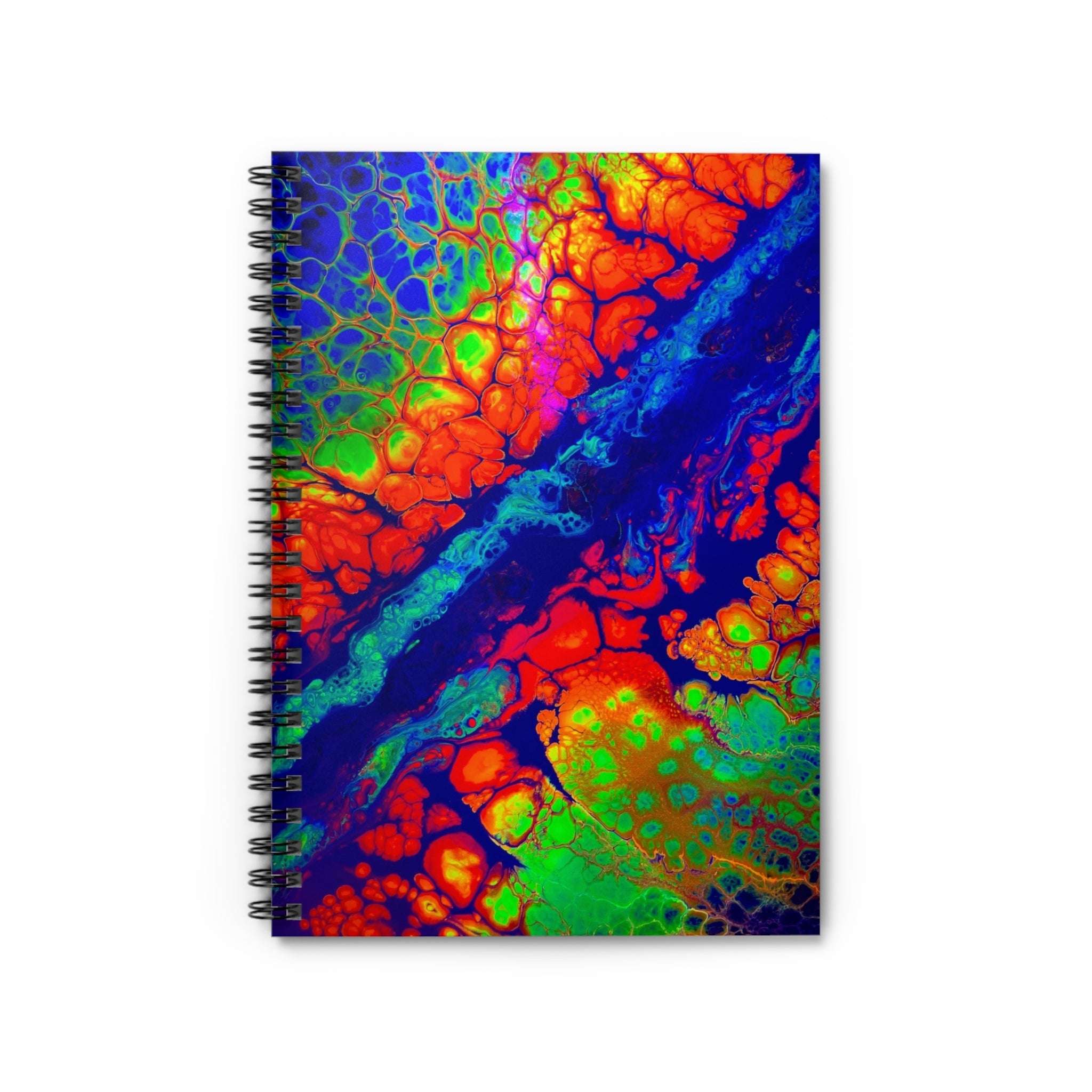 Bespattered Facade Neon Light Spiral Notebook - Lined Pages