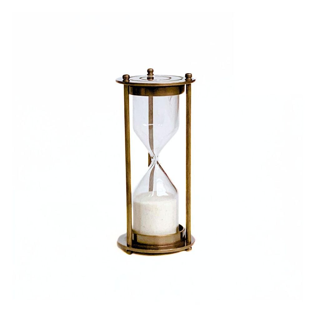 Vintage Brass 3-Minute Hourglass