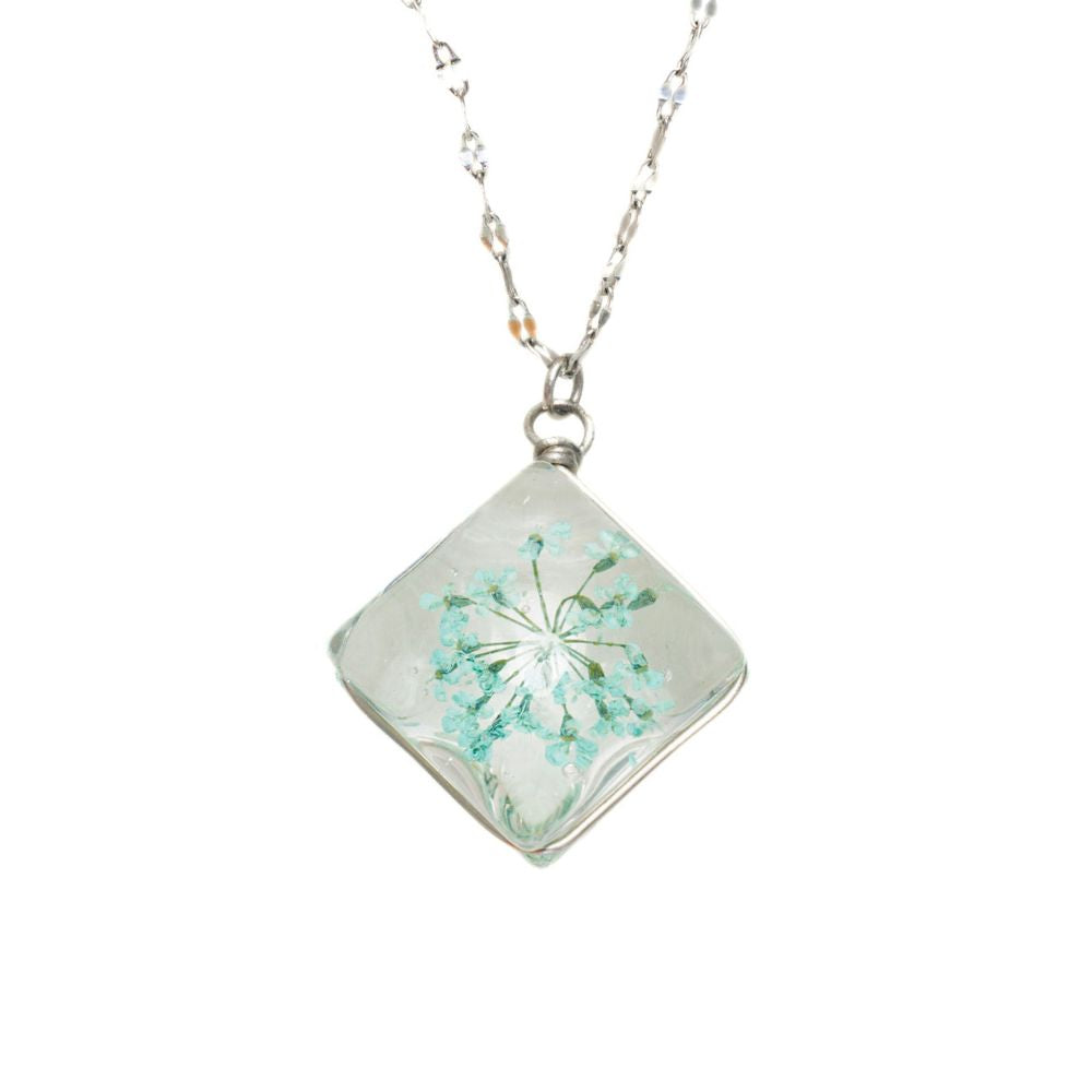 Forever Mint in Bloom Pendant Necklace