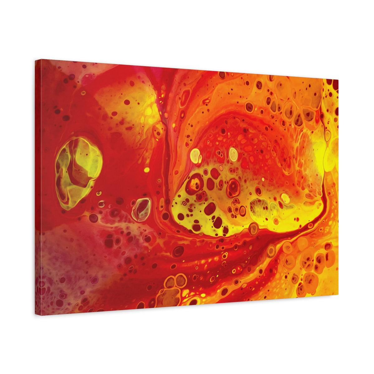 Bespattered Facade Flamin' Hot Stretched Matte Canvas Art Prints | Multiple Sizes