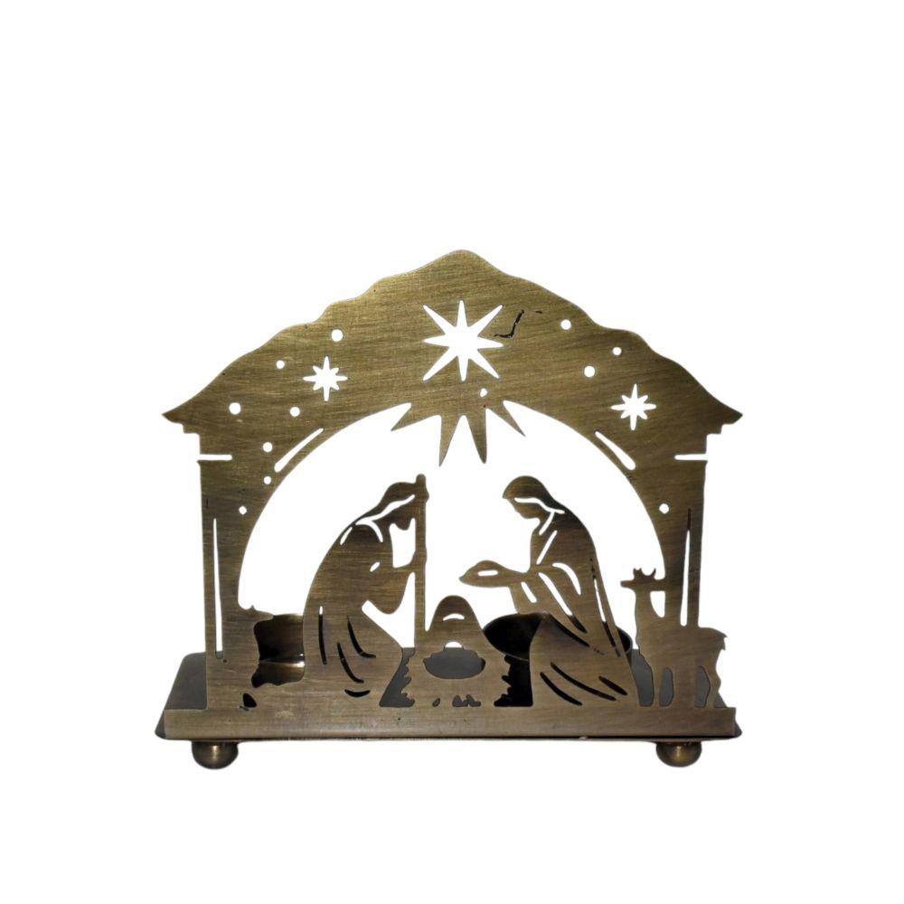 Nativity Scene T-Light Candle Holder