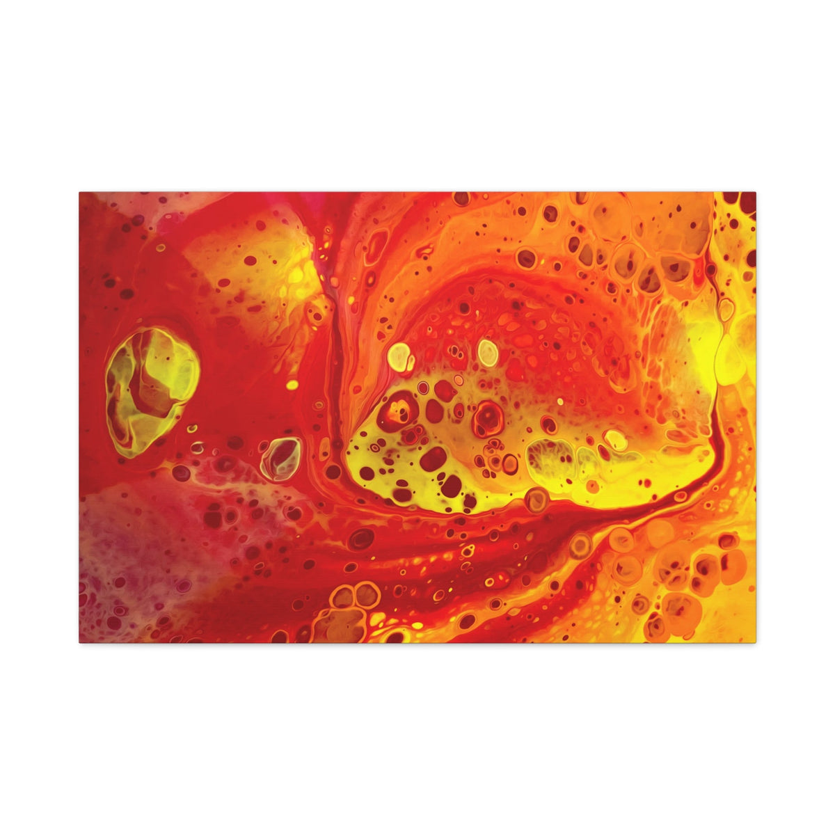 Bespattered Facade Flamin' Hot Stretched Matte Canvas Art Prints | Multiple Sizes