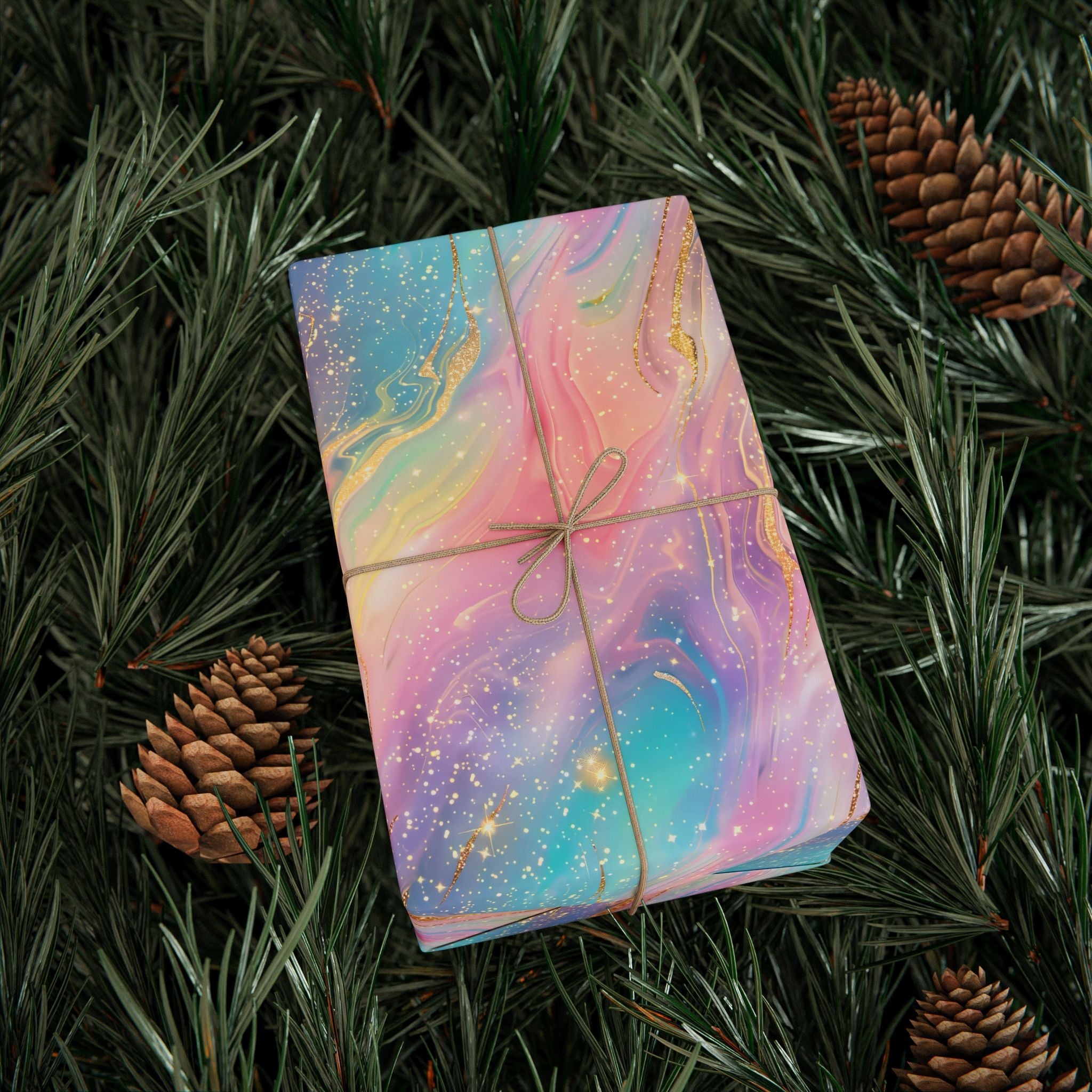 Bespattered Facade Pastel Dreams Wrapping Paper | Three Sizes | Glossy or Matte