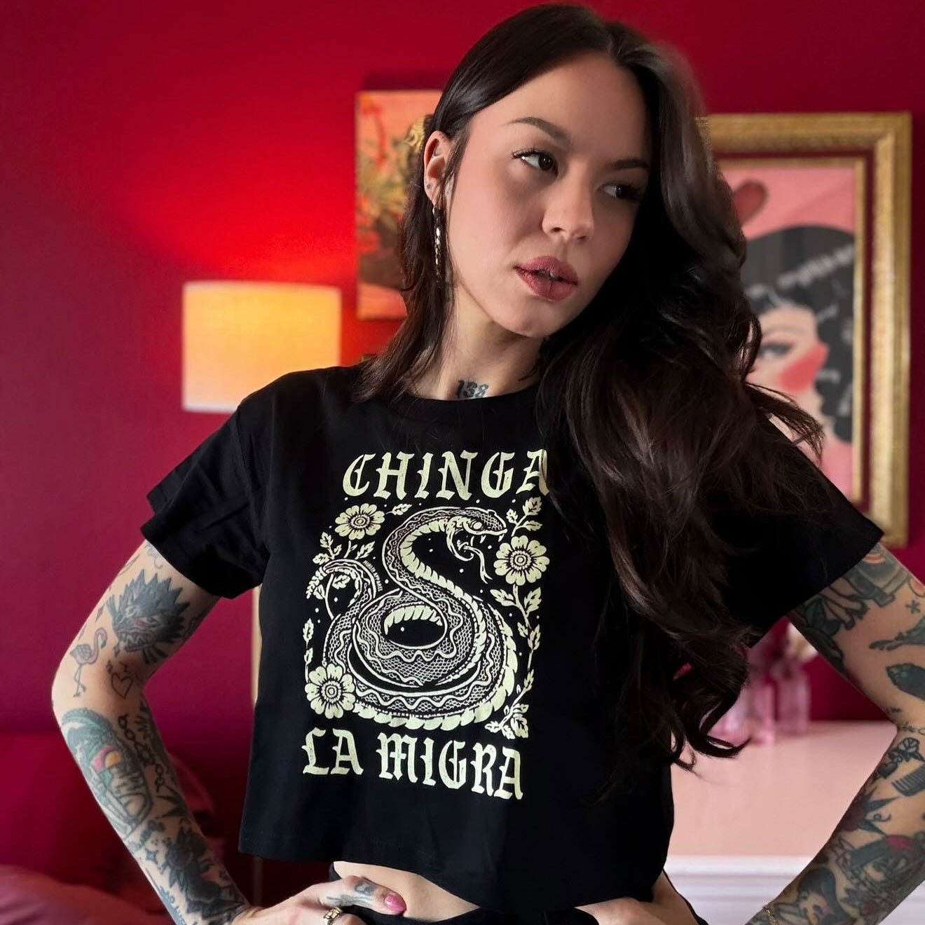 Chinga La Migra Crop Top