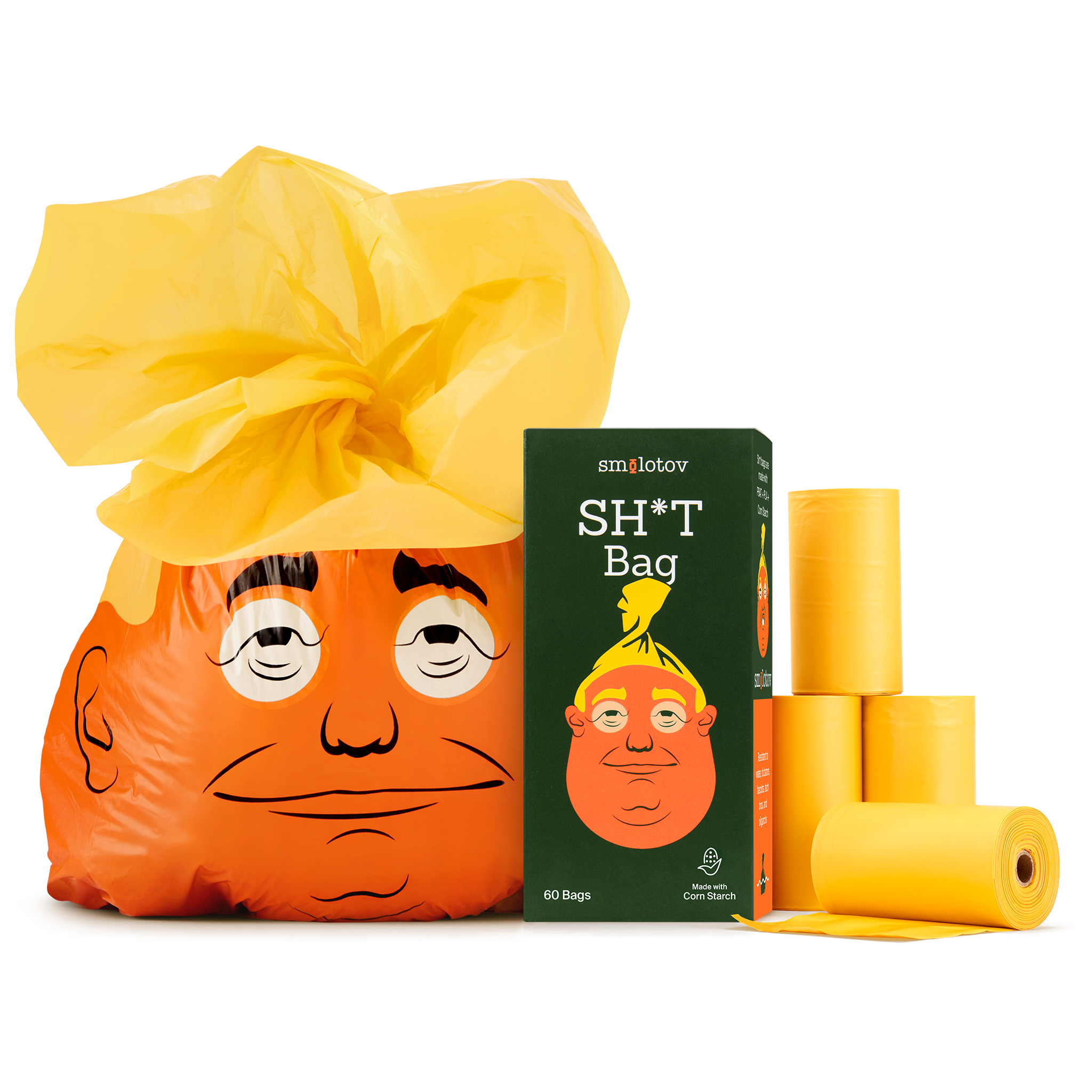 Smolotov Premium Unscented Leakproof Pet Waste Bags - Stable Genius /s