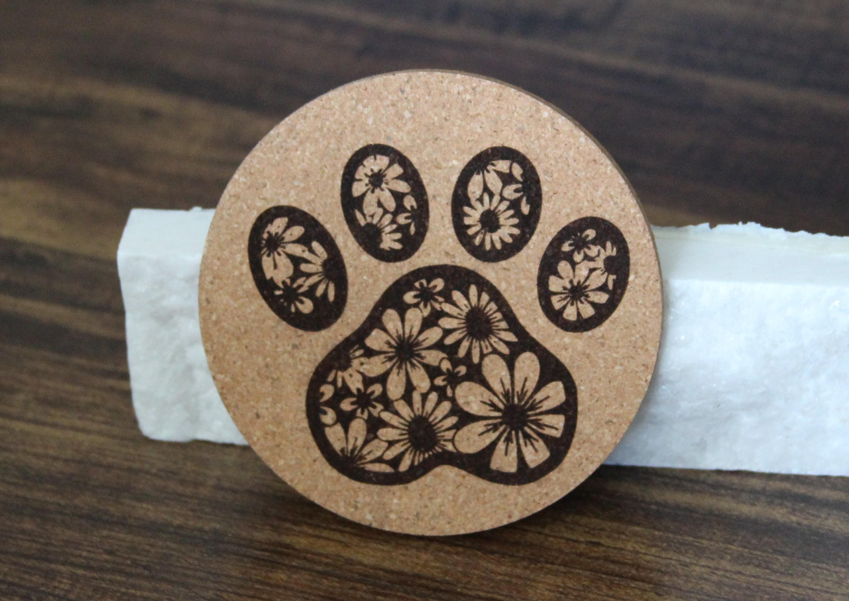 Coaster: cork coasters - dog lover