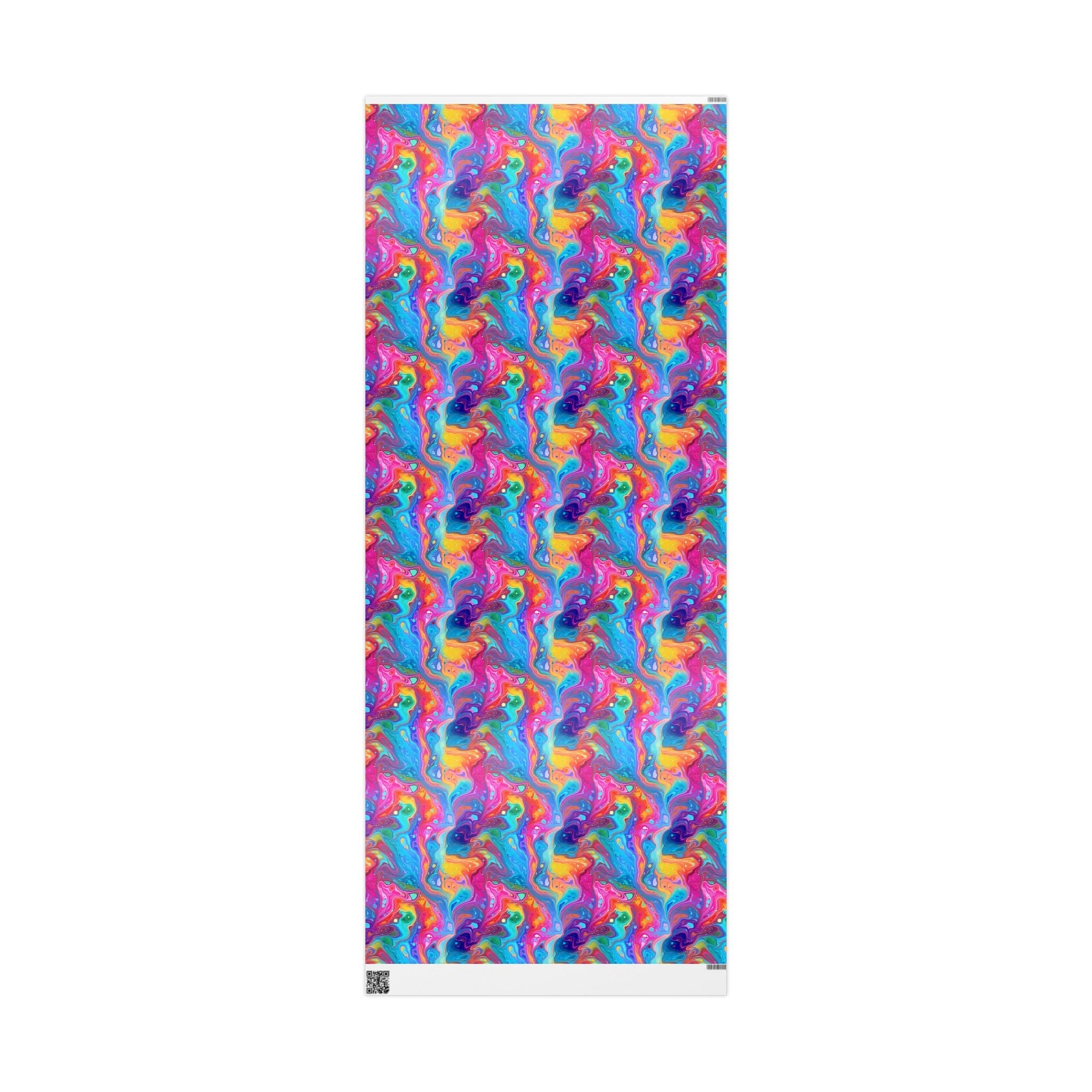 Bespattered Facade Rainbow Flow Wrapping Paper | Three Sizes | Glossy or Matte