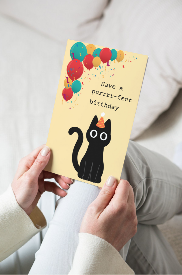 Card: Birthday animal themed punny cat, dog, horse, chick, crab, otter