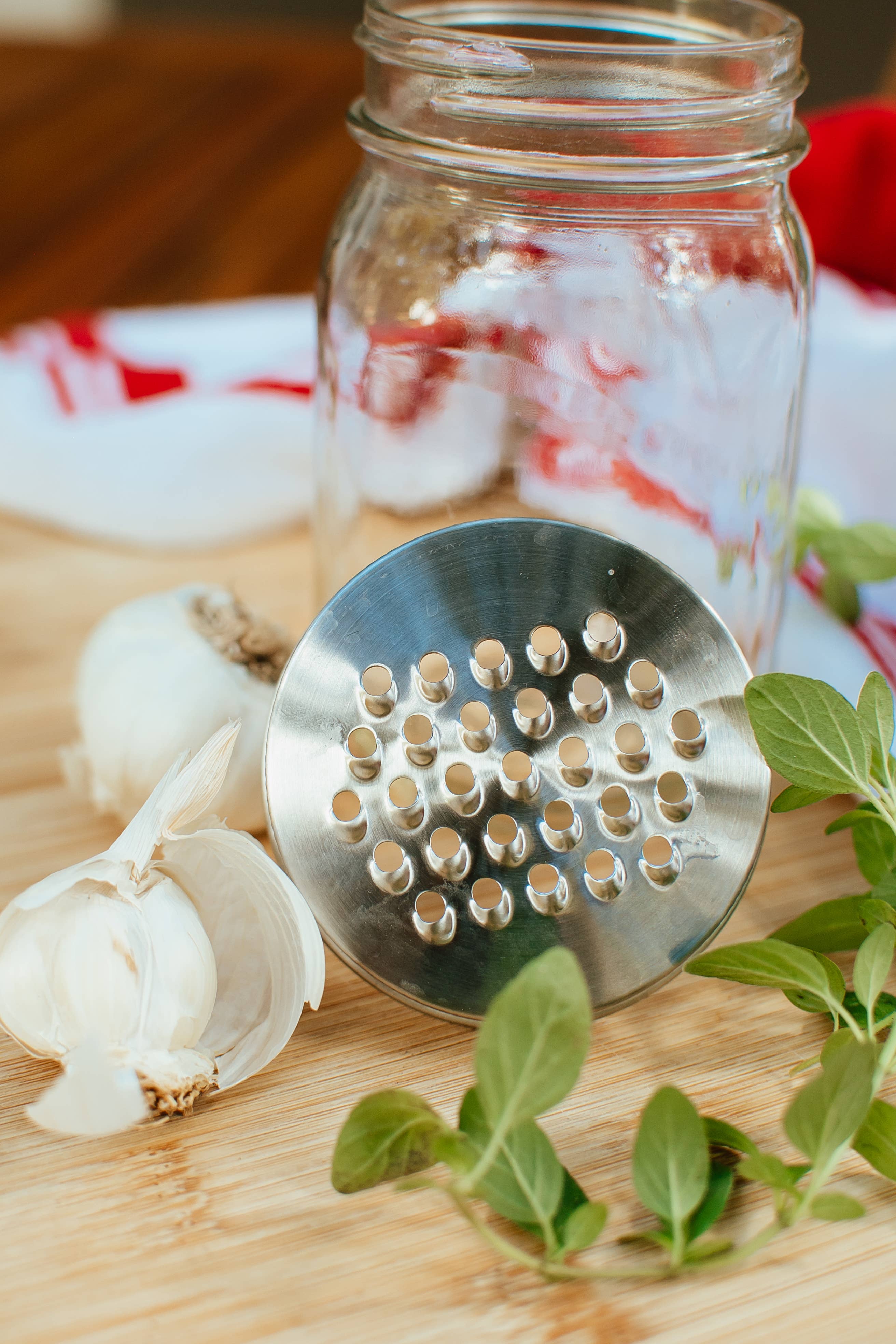 Stainless Steel Mason Jar Grater Lid