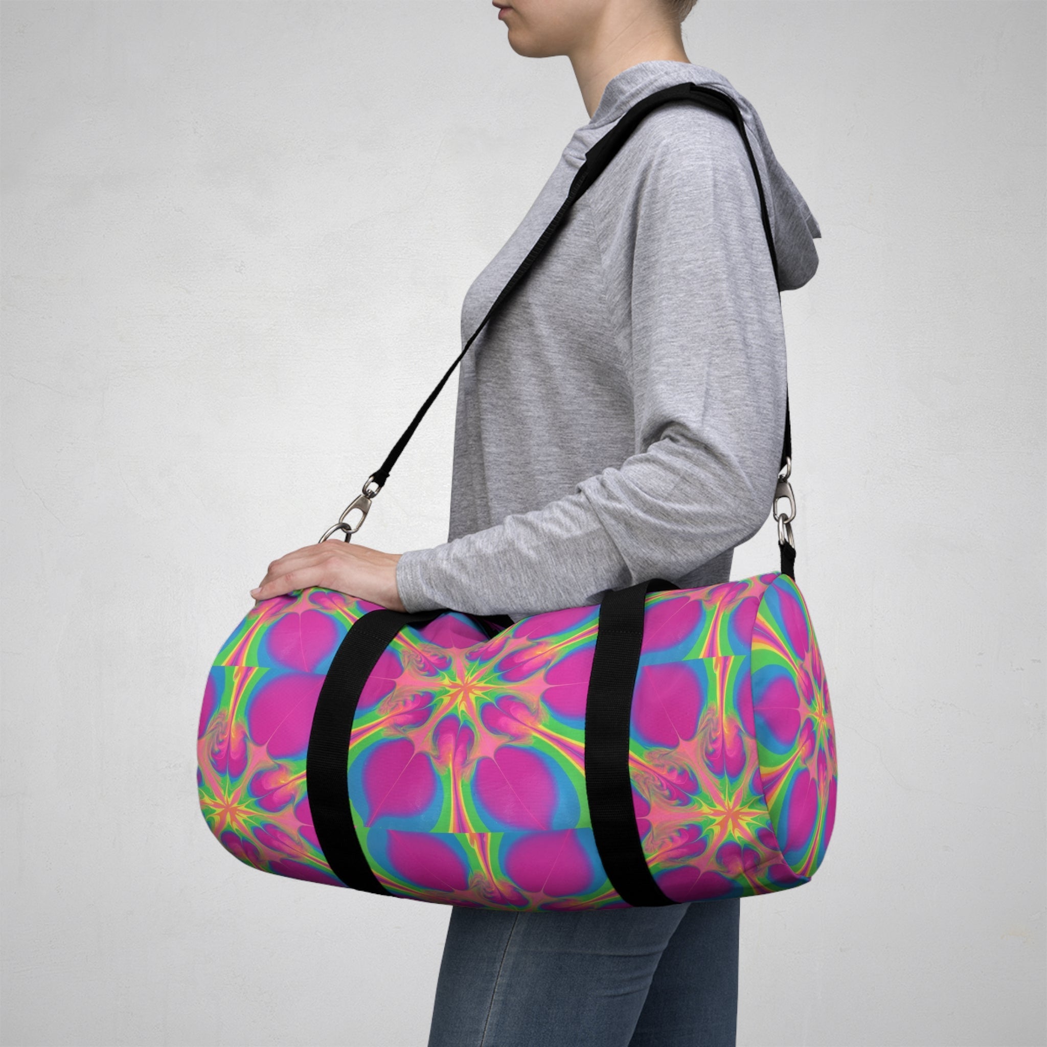 Bespattered Facade Flower Power Duffel Bag | 2 Sizes