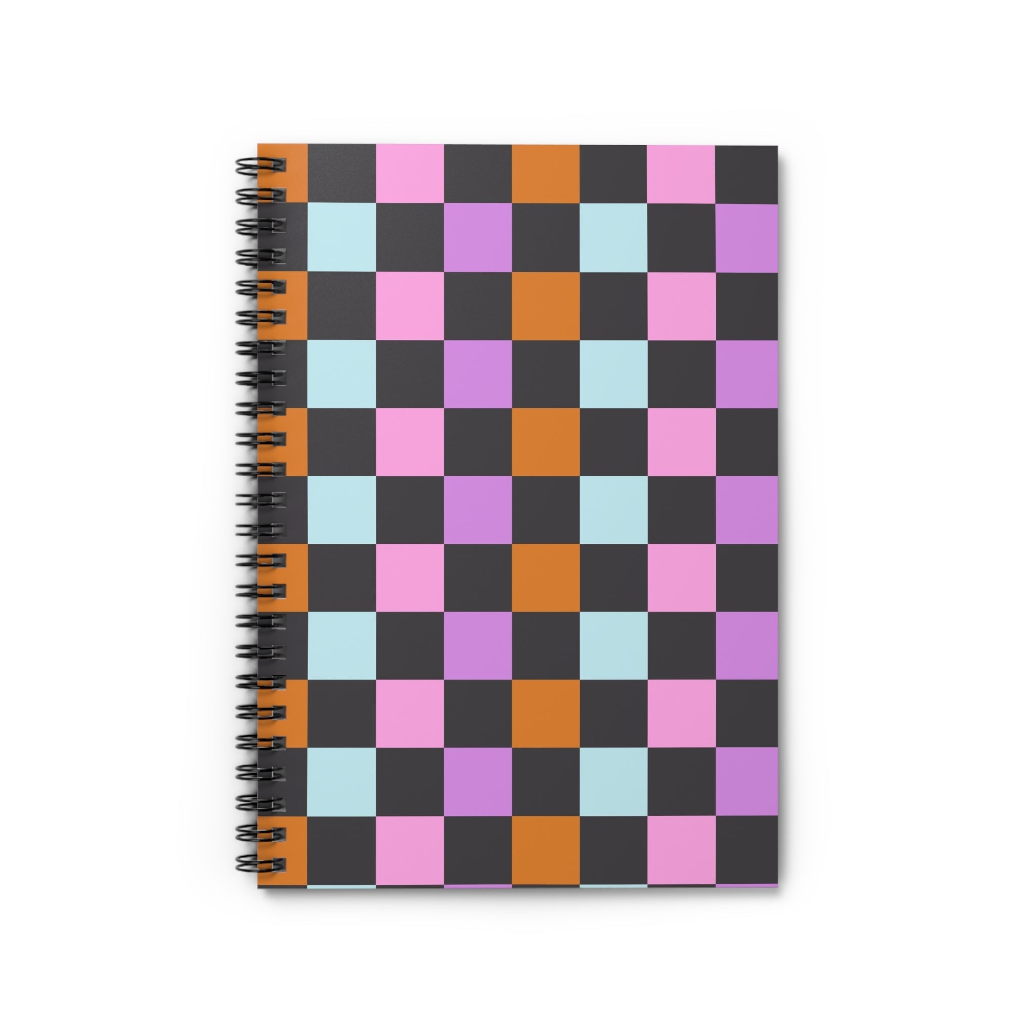 Retro Checkered pattern Spiral Notebook - Ruled Line