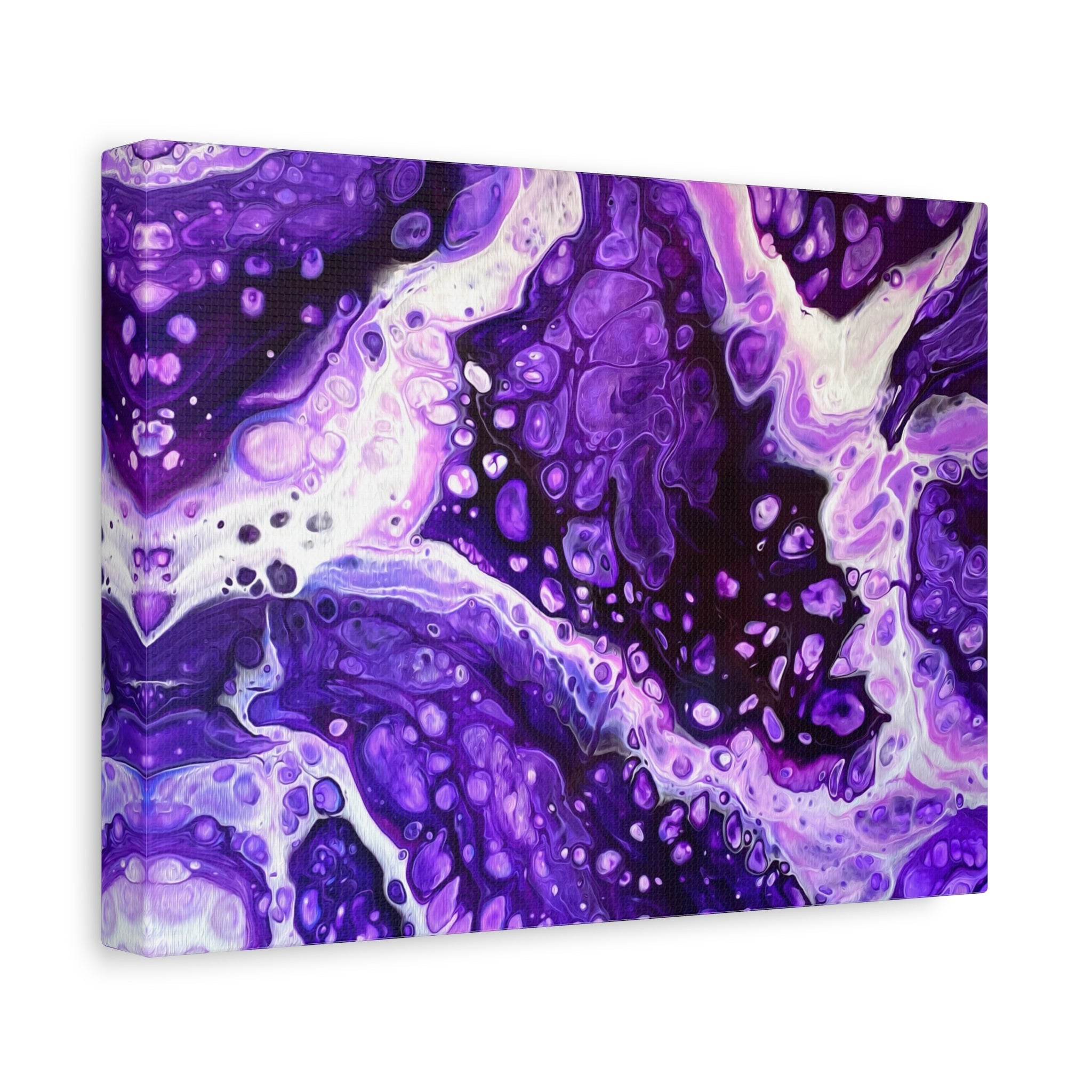 Bespattered Facade Purple Haze Stretched Matte Canvas Art Prints | Multiple Sizes