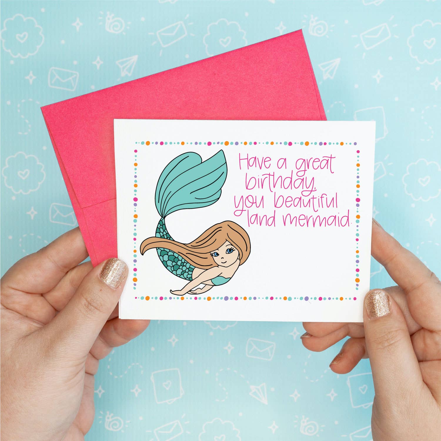 Land Mermaid Funny Birthday Greeting Card