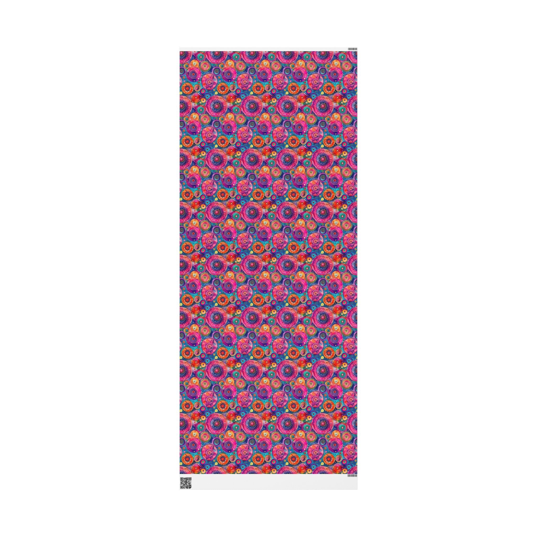 Bespattered Facade Colorful Circles Wrapping Paper | Three Sizes | Glossy or Matte
