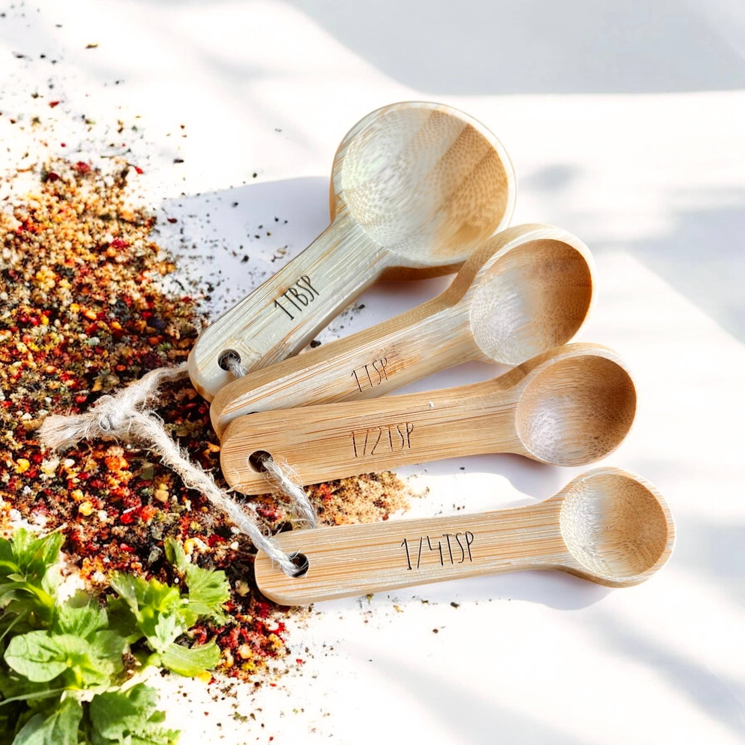 Bamboo Teaspoon Measuring Spoon Set – 4 Piece