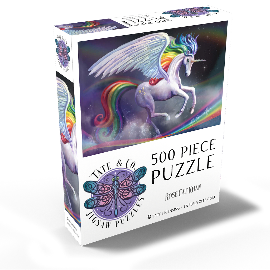 Rose Khan : Rainbow Unicorn 500 Piece Puzzle (Signed By Artist)