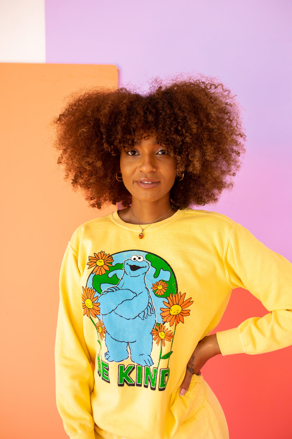 Sesame Sweatshirt Be Kind Cookie Monster Sweatshirt