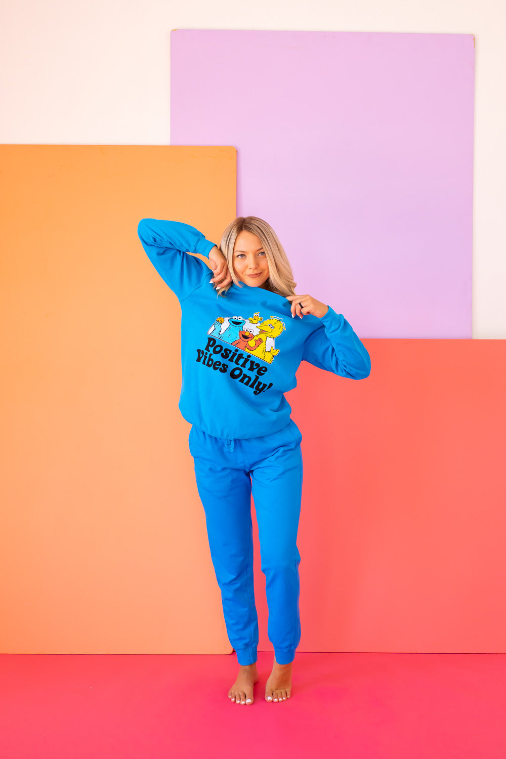 Sesame Sweatshirt Positive Vibes Sweatshirt