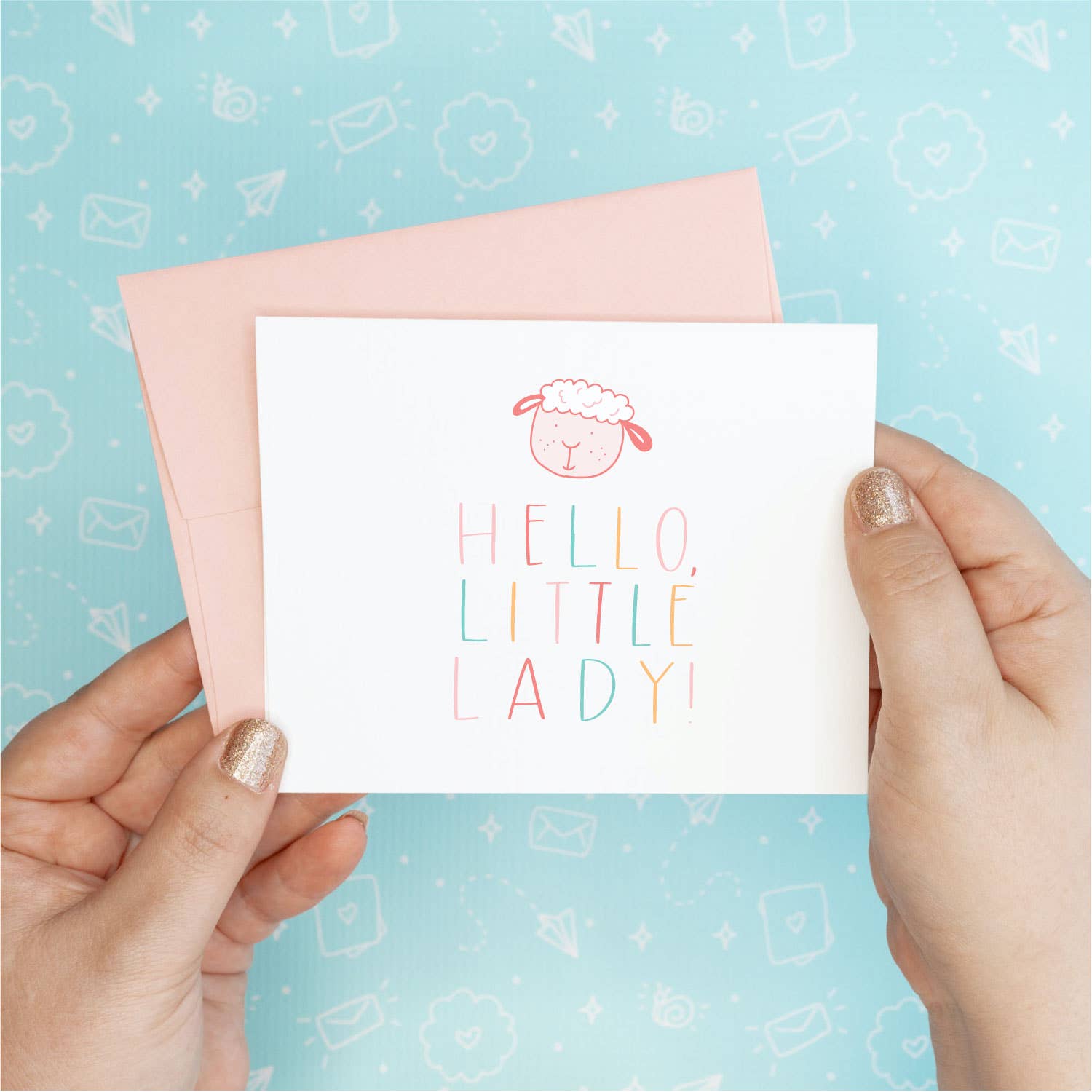 Little Lady Baby Funny Greeting Card