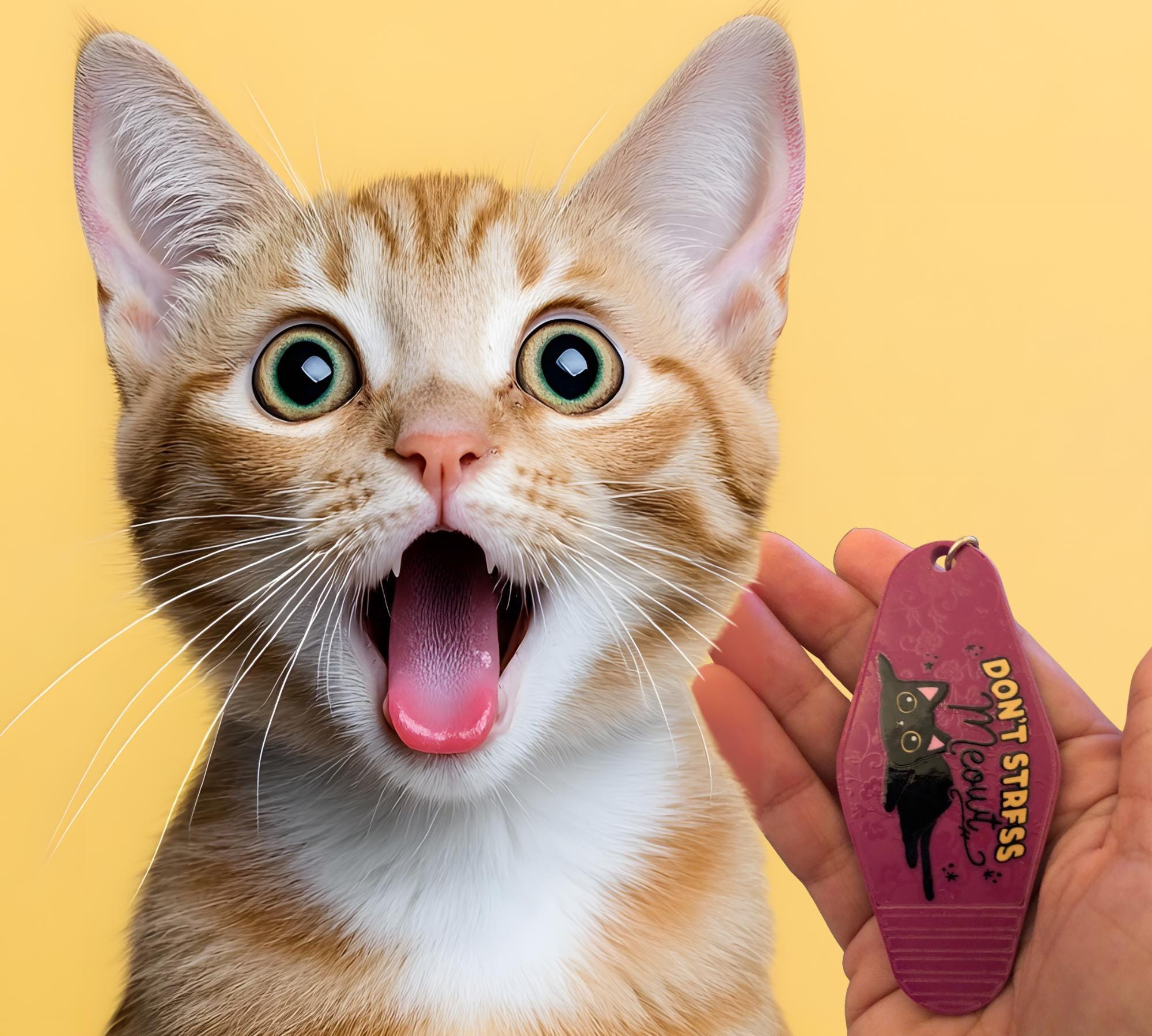 Keychain Hotel/motel cat