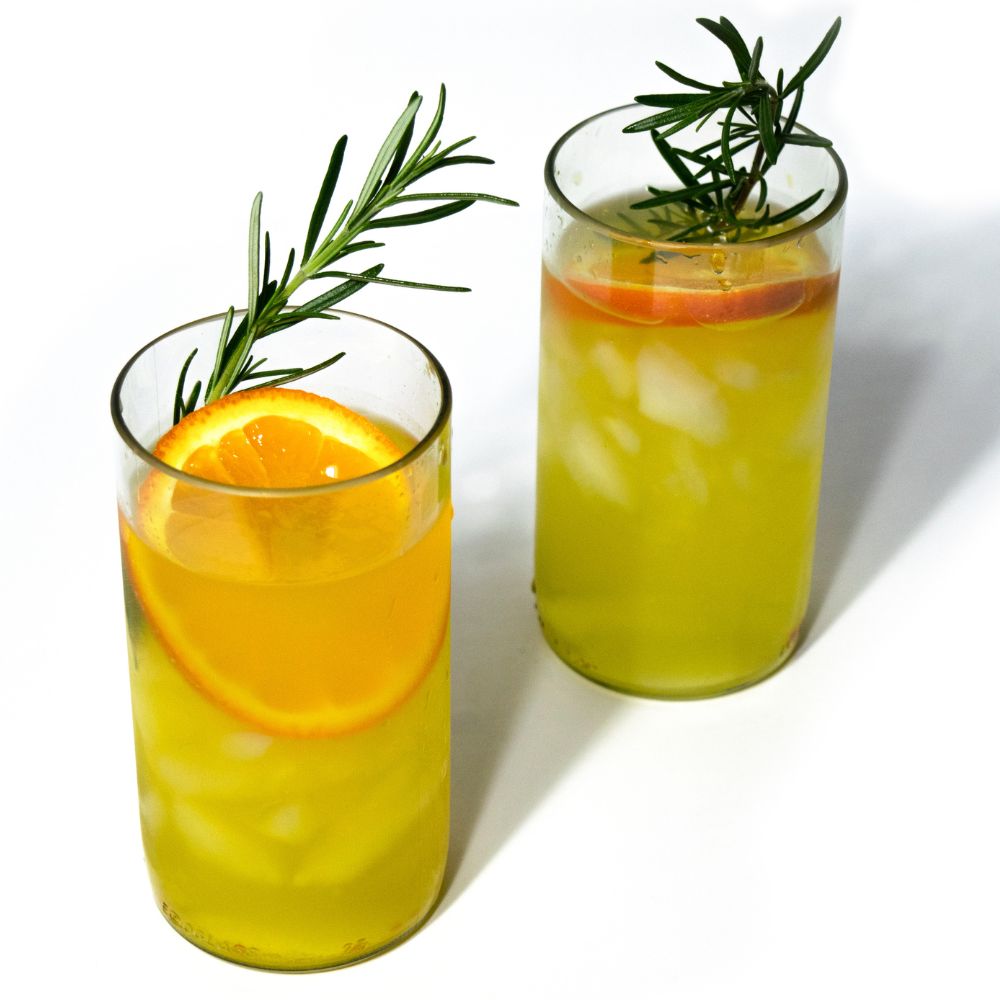 Upcycled Glass Bottle Drinkware - Clear 15oz (set of 4)