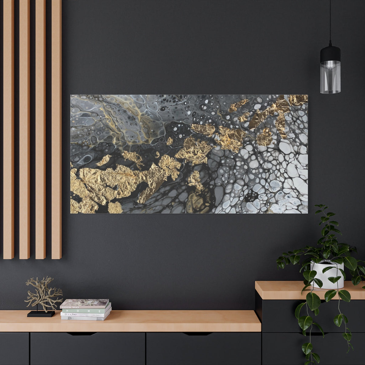 Bespattered Facade You're Golden Stretched Matte Canvas Art Prints | Multiple Sizes