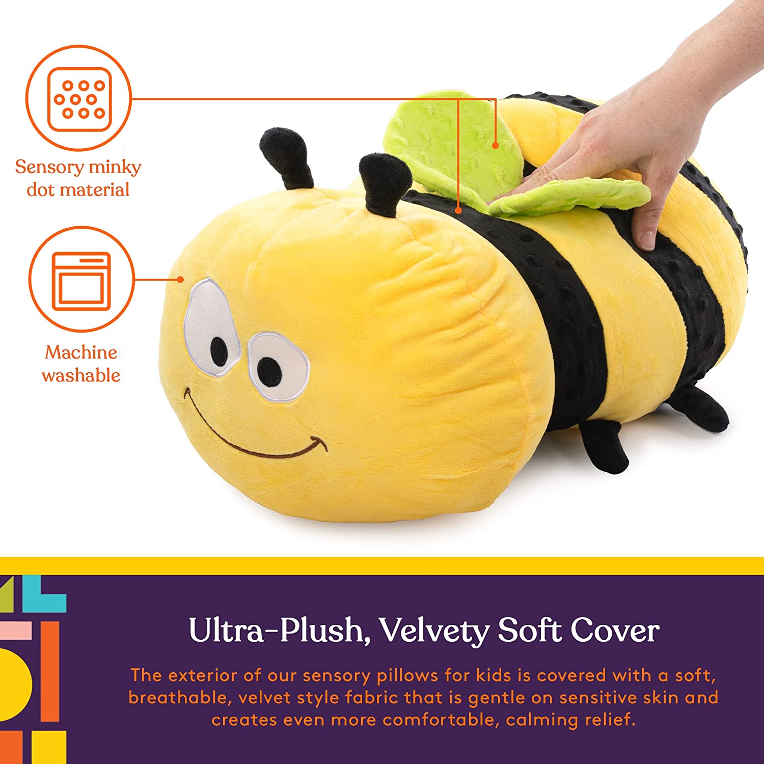 Sensory Vibrating Pillow - Bumble Bee