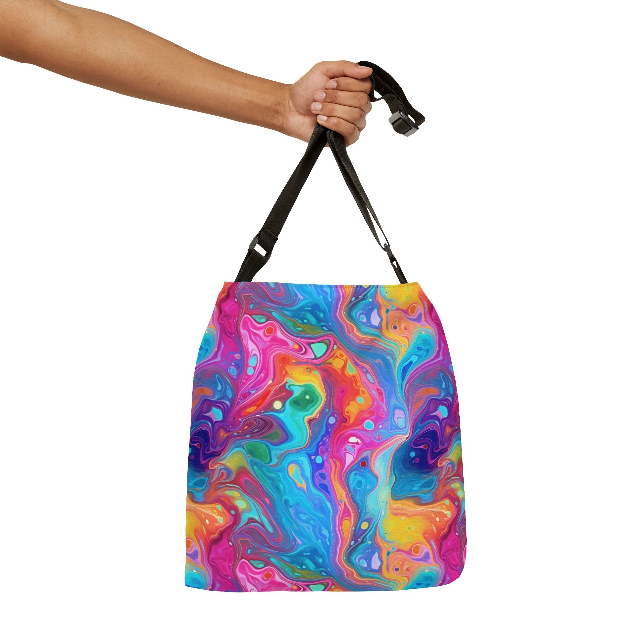 Bespattered Facade Rainbow Flow Adjustable Tote Bag | 2 Sizes