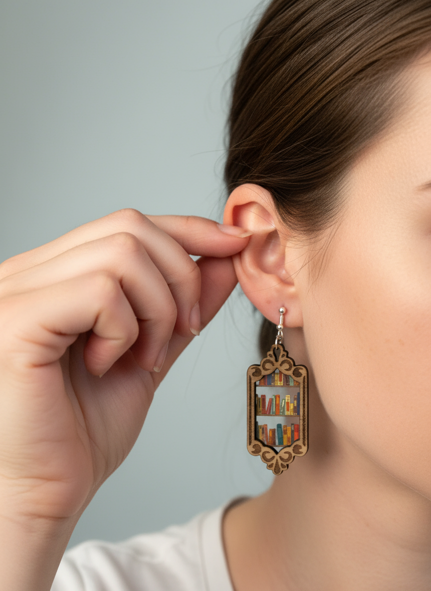 Earrings - Bookshelf