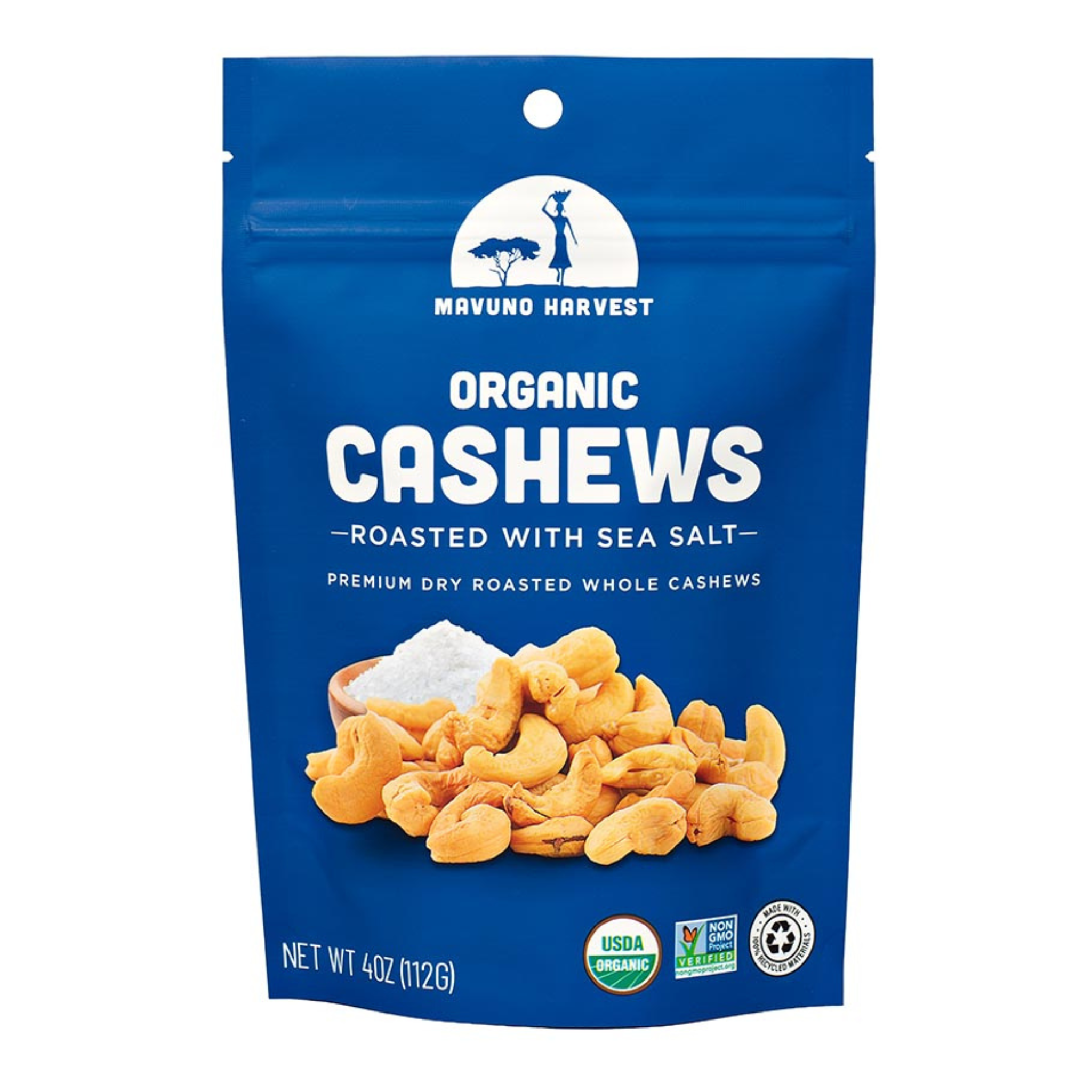 Organic Dry Roasted Cashews with Sea Salt