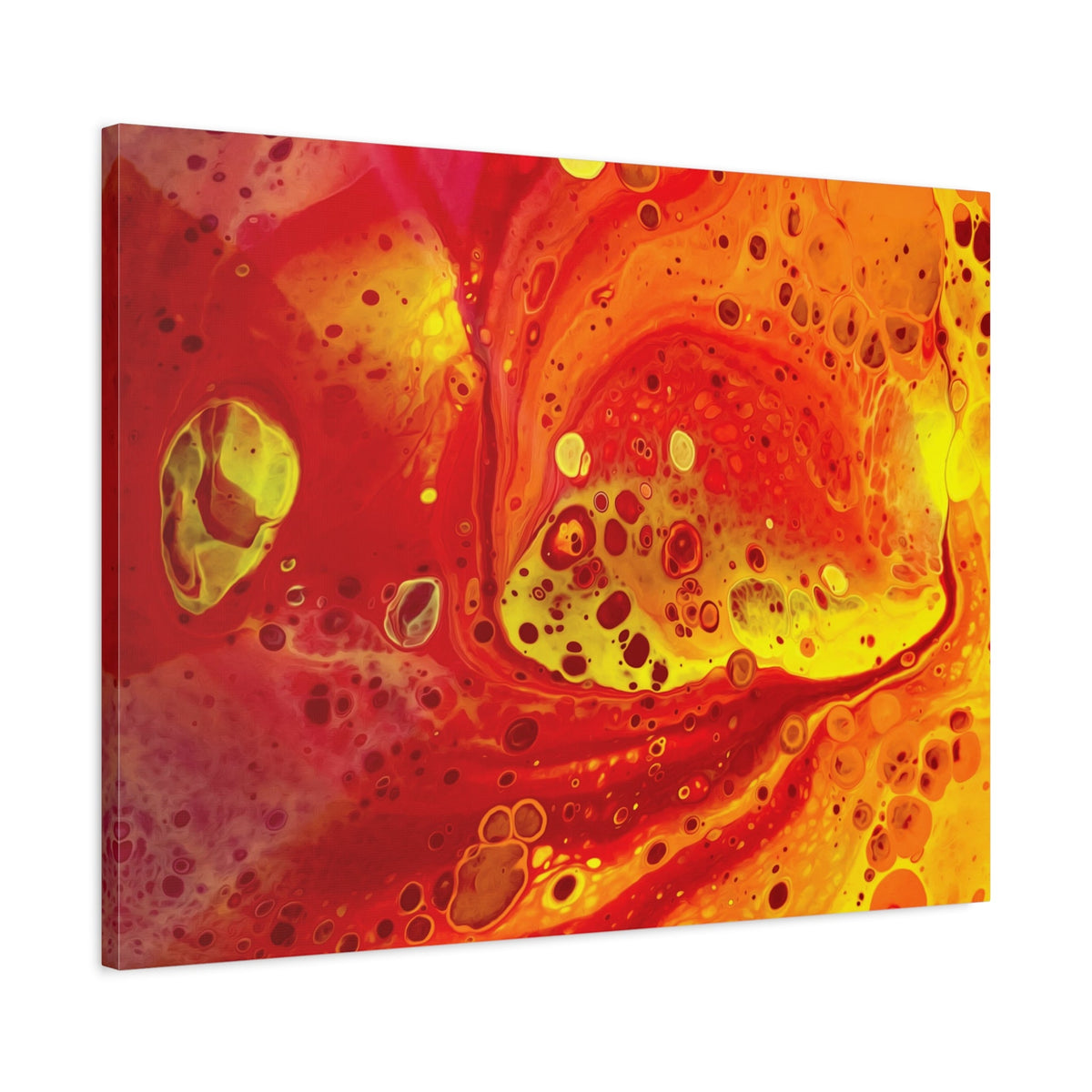 Bespattered Facade Flamin' Hot Stretched Matte Canvas Art Prints | Multiple Sizes