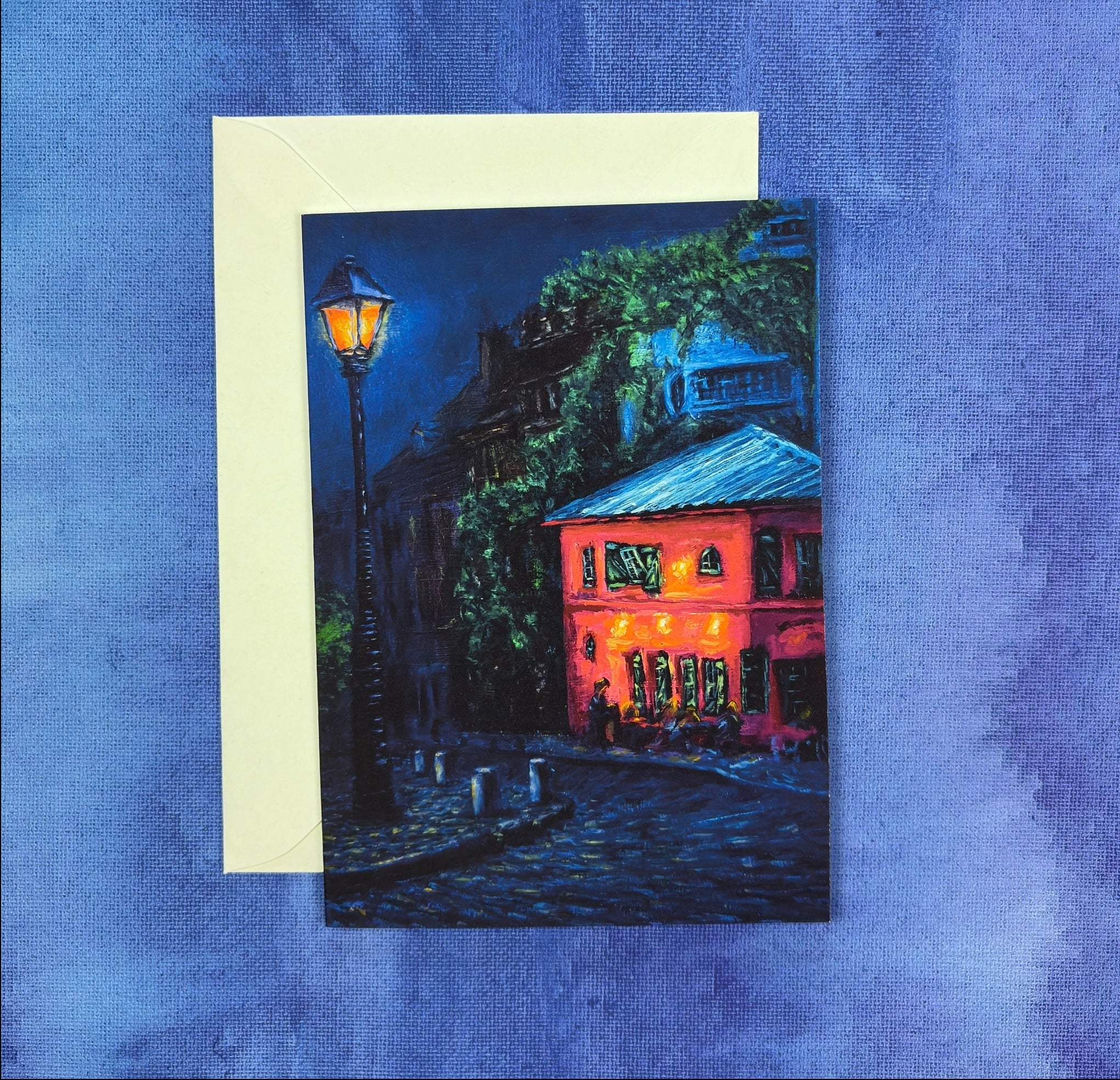 Cafe After Dark- Greeting Card