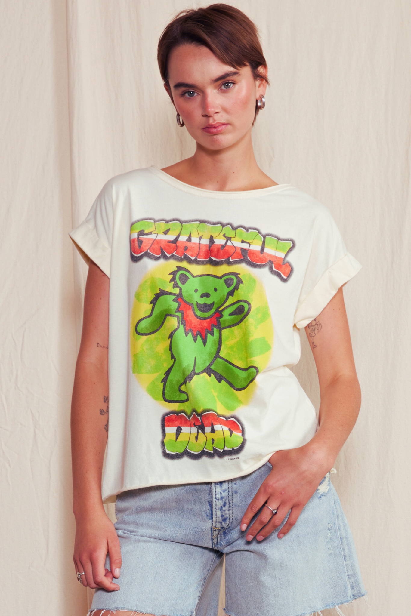 Grateful Dead Marching Bear Top