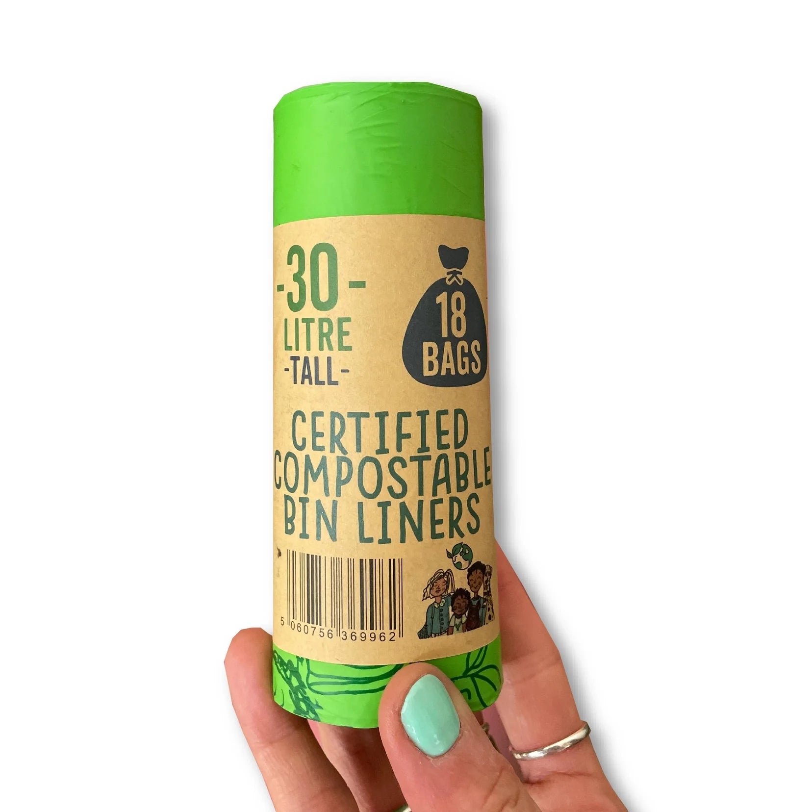 Compostable Bin Liners (8 gallon) | 1 roll of 18 bags