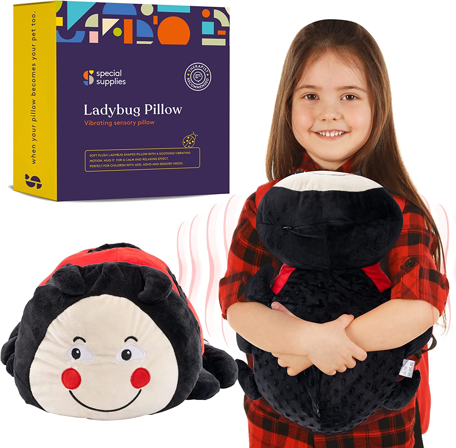 Sensory Vibrating Pillow-Ladybug