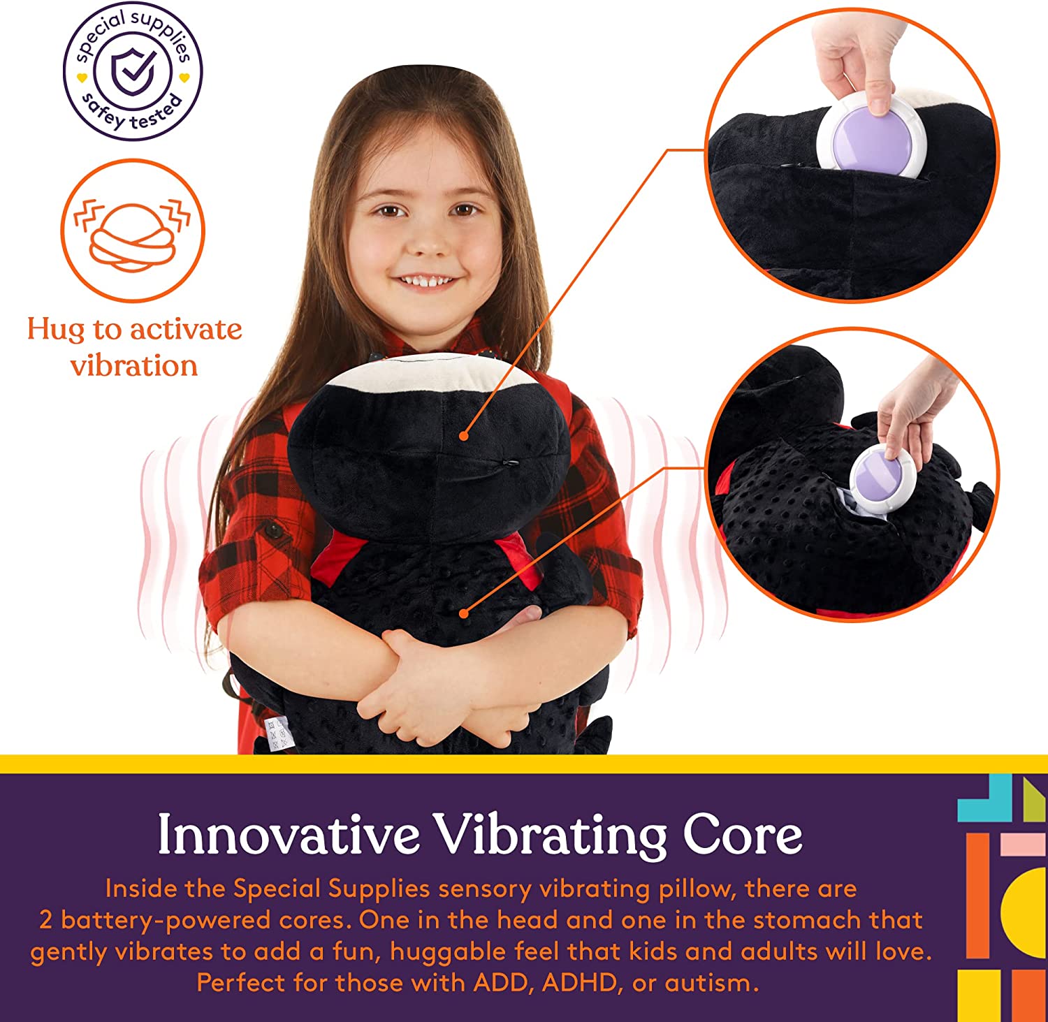 Sensory Vibrating Pillow-Ladybug
