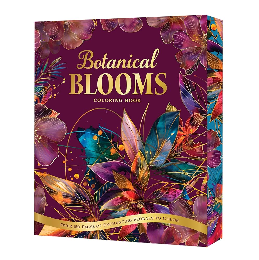Botanical Blooms Coloring Book: Over 150 Pages of Enchanting Florals to Color (Chartwell Deluxe Spredges Editions) by Editors of Chartwell Books