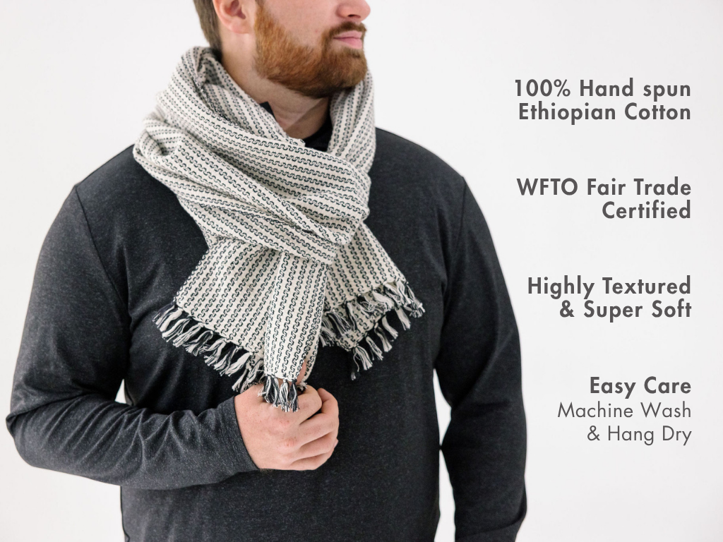 Aaron Handwoven Ethiopian Cotton Scarf