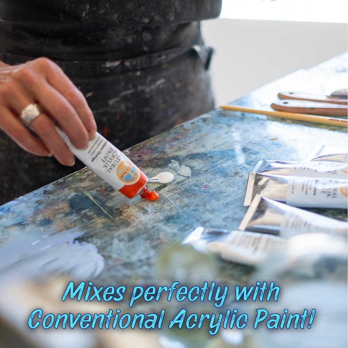 Primary Colors + White Acrylik Paint Set - Fluid or Heavy Body