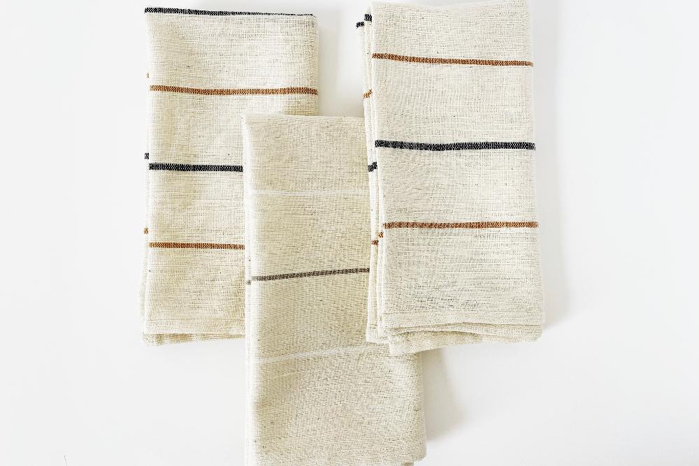 Adama Handwoven Ethiopian Cotton Napkins | Set of 2
