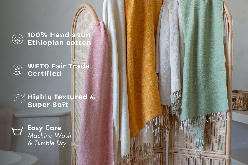 Almaz Handwoven Ethiopian Cotton Bath Towel