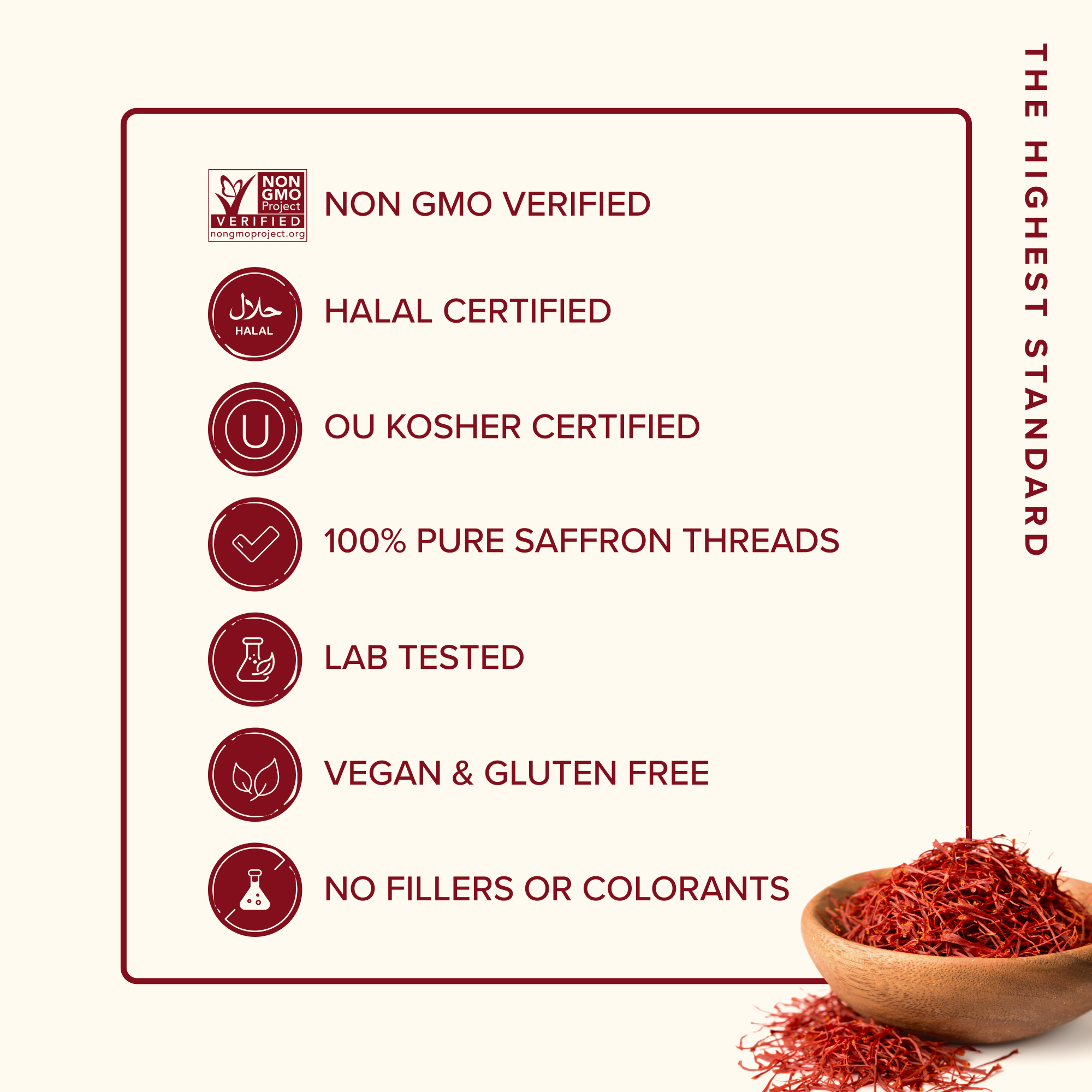 Premium Saffron Extract (Made With Pure Saffron Threads) Liquid Drops Tincture/Alcohol-Free