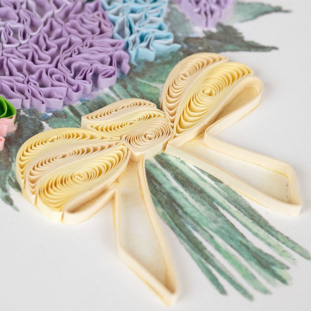 Birthday Hydrangea Bouquet Quilled Greeting Card