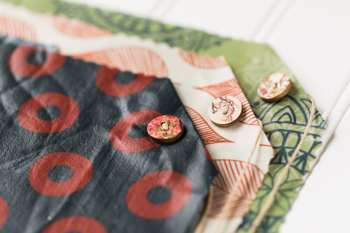 Scarlet Leaves Beeswax Wrap Collection