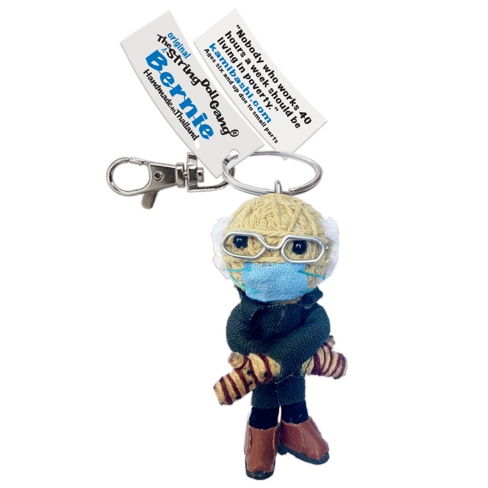 Kamibashi String Doll Keychain - Bernie with Mittens