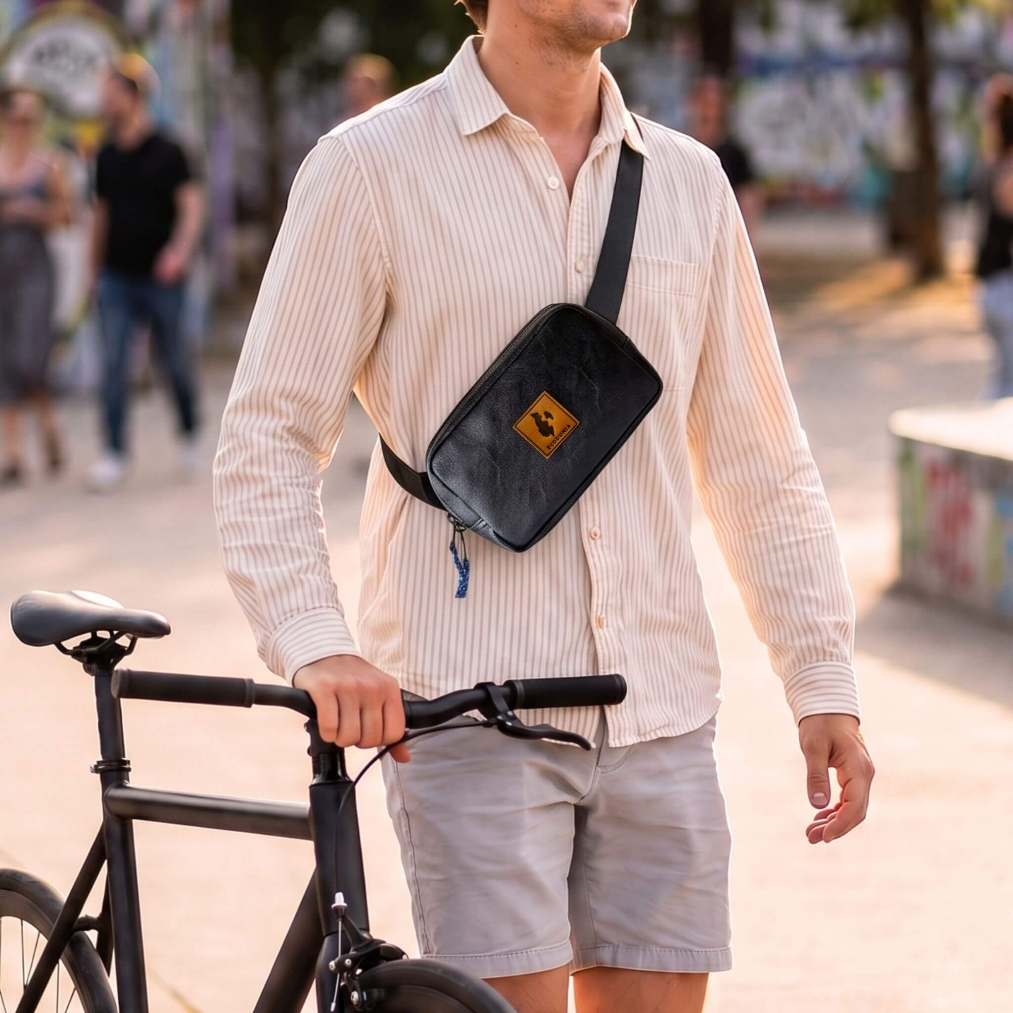 Vegan Leather Belt Bag, Crossbody Fanny Pack
