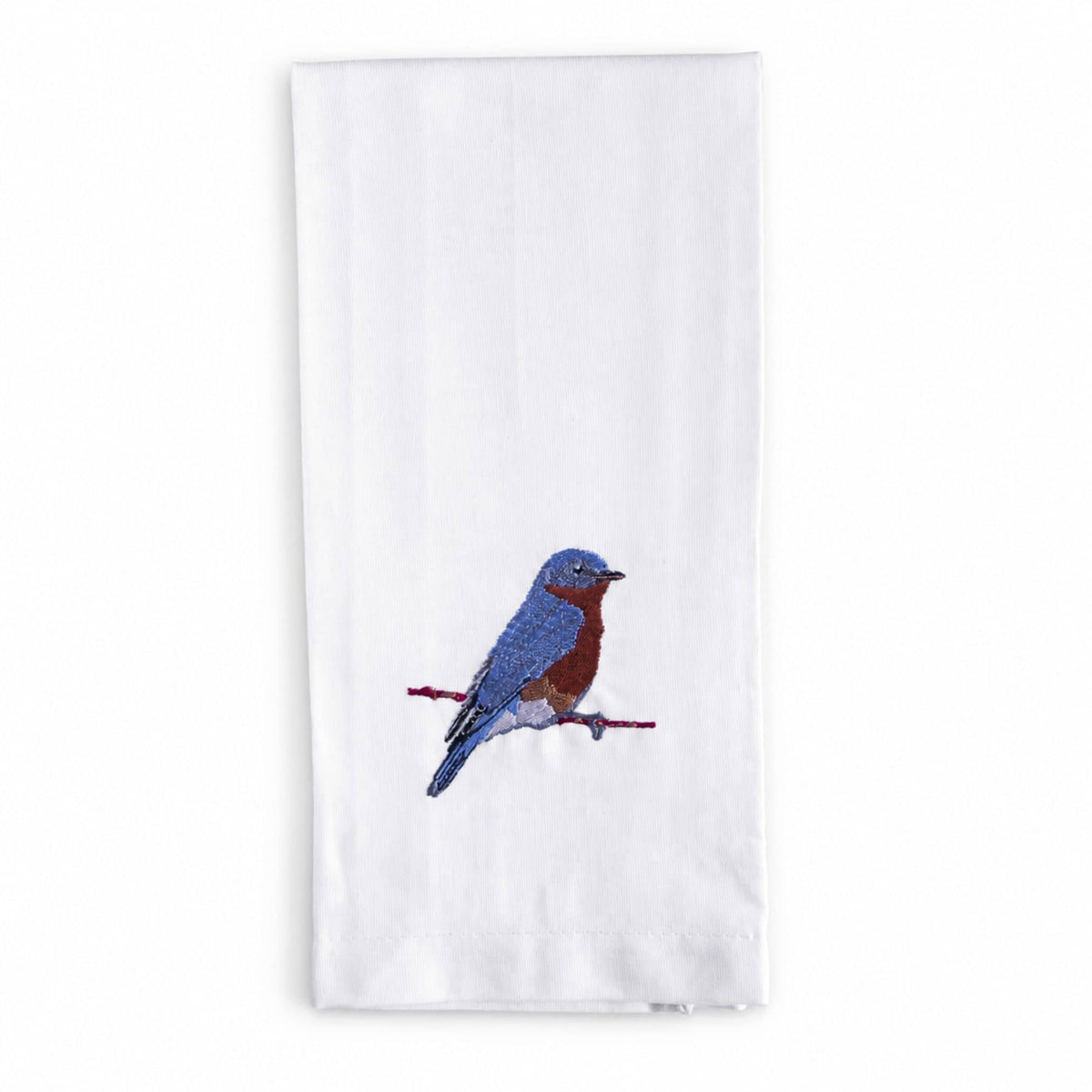 Bird Embroidered Cotton Tea Towels - Handmade Kitchen Gift