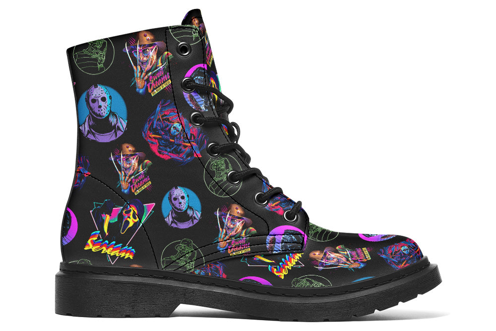 Vegan Ankle Boots - 80's Horror