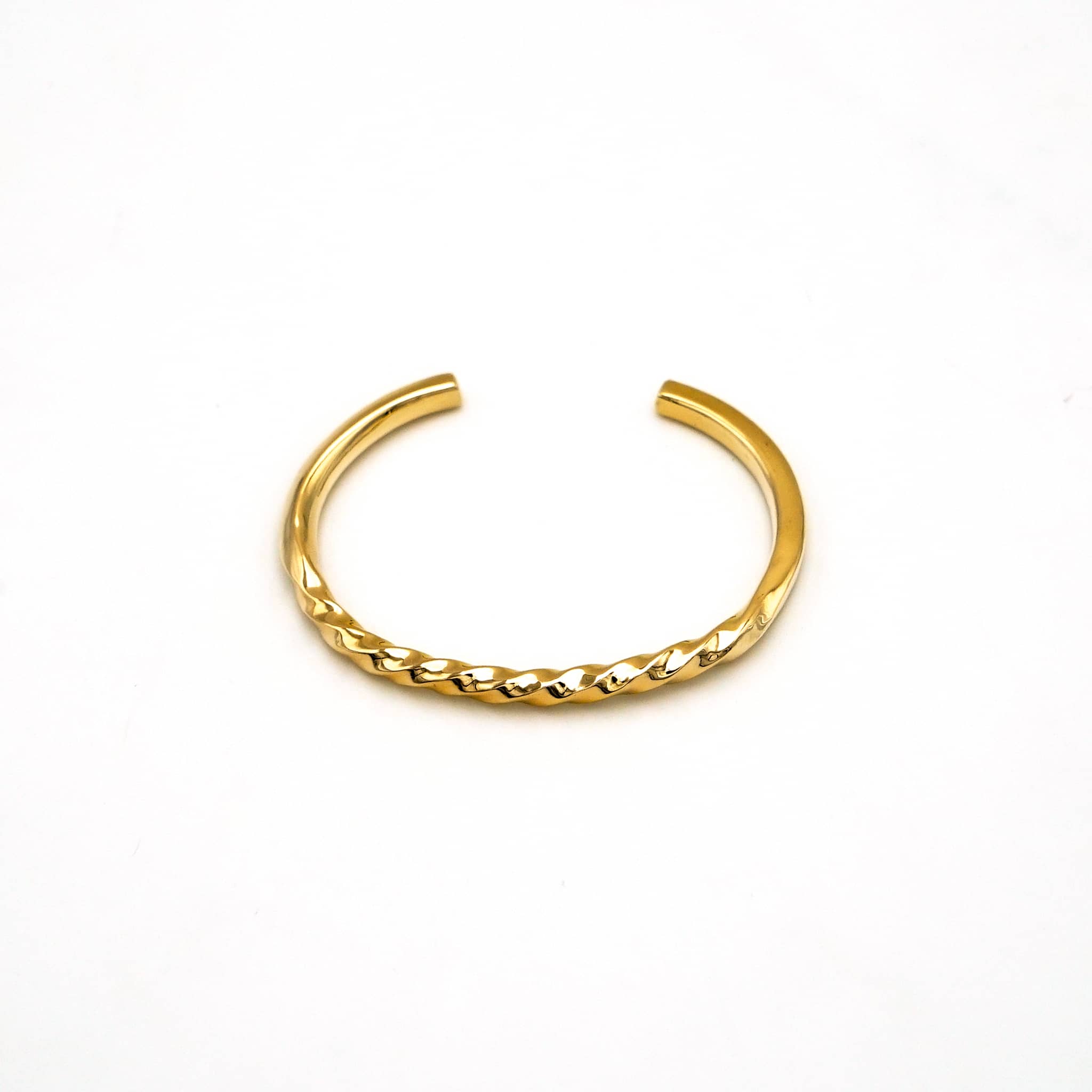 Circular Twist Brass Cuff Bracelet | Uzi