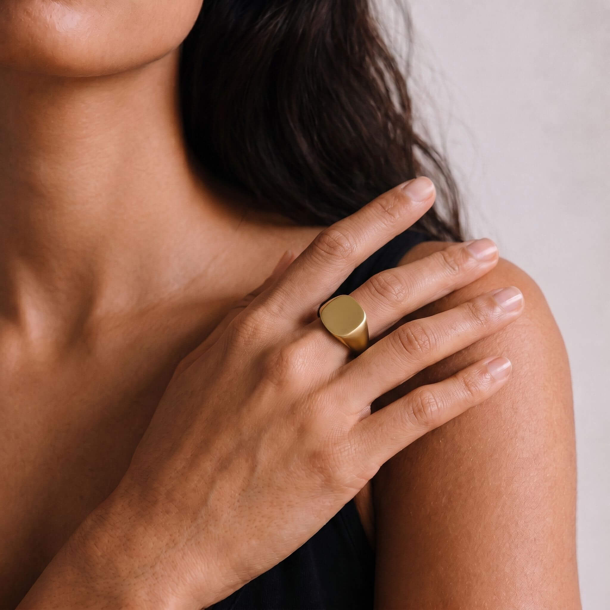 Brass Square Signet Ring | Mamba